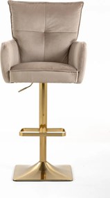 HR250KW Scaun Catifea Latte Bază Aurie