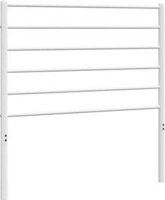vidaXL Tăblie de pat de schimb metalică, alb, 80 cm