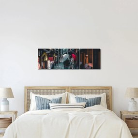 Tablou - Plimbare prin Tokio (cu ceas) (90x30 cm)