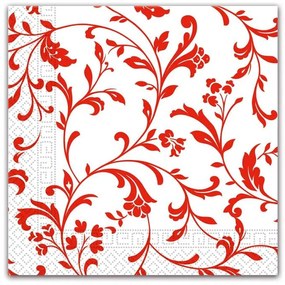 Floare Arabesque Red Șervețel cu model roșu 20 buc 33x33 cm FSC