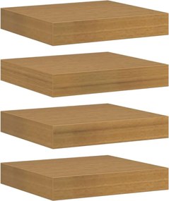 vidaXL Raft de perete 4 pcs Bej 23 x 23,5 x 4 cm Lemn compozit