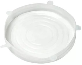 Set 6 capace din silicon Kinghoff KH 1902, -40 pana la 230°C, Etanse, Reutilizabile, Universale, Transparent