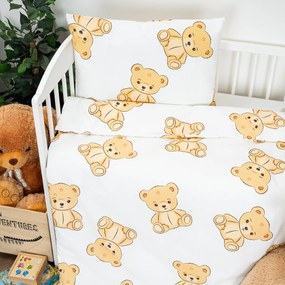 Lenjerie de bumbac pentru pătuț 4Home Teddies, 100x 135 cm, 40 x 60 cm, 100 x 135 cm, 40 x 60 cm