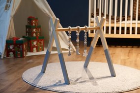 Bară de tracţiune din lemn Montessori, natural/gri, STARES