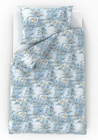 Lenjerie de pat din bumbac Kvalitex Nordic Yves albastru, 240 x 200 cm, 2 buc. 70 x 90 cm