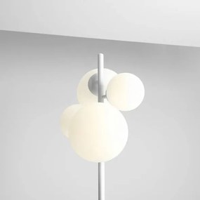 Lampadar modern alb liniar cu 4 globuri din sticla Bloom