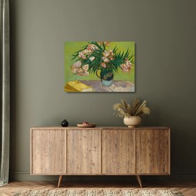 Tablou pe sticlă - Vincent van Gogh, Oleanders, reproducere (70x50 cm)