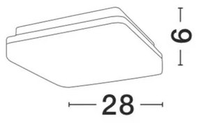 Plafoniera LED de exterior moderna IP54 TOMMY NVL-9521002