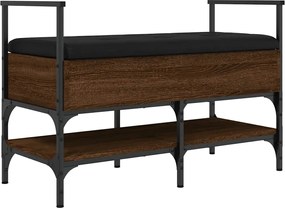 vidaXL Bancă de pantofi, stejar maro, 85,5x42x57,5 cm, lemn prelucrat