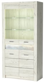 Vitrină Indie 03 (cu iluminat LED) (craft alb). 1057759