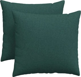 vidaXL Perne pentru canapea 2 pcs Verde închis 45 x 45 cm țesătură
