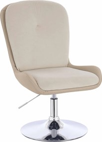 HR690N Scaun Velvet&amp;soft Piele Pu Cremos/Cremos Bază Cromata