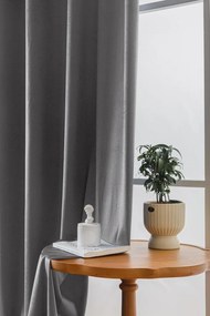Draperie din catifea opaca Culoare gri deschis, VELVET 140x250 cm