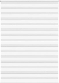 vidaXL Jaluzea tip zebra alb lățime țesătură 155,9 cm poliester