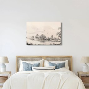 Tablou - Vintage peisaj desen peisaj (90x60 cm)