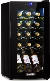 Klarstein Shiraz 15 Slim Uno, frigider pentru vin, 44 l, tactil, 135 W, 5 - 18 °C, negru