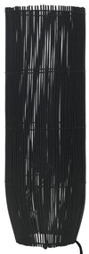 Lampa de podea, negru, 84 cm, rachita, E27 84 cm, Negru, 1, Negru