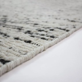Covor gri/fildeș țesut manual din lână 140x200 cm Ellsa – Flair Rugs