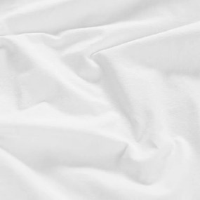 decoDoma Cearșaf elastic jersey cu elastan alb 180 x 200 cm