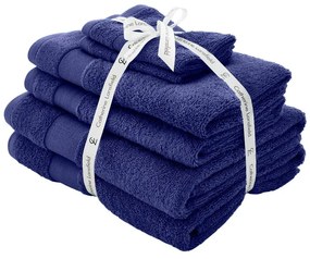 Prosoape de baie albastru-închis 6 buc. din bumbac din frotir Anti-Bacterial – Catherine Lansfield