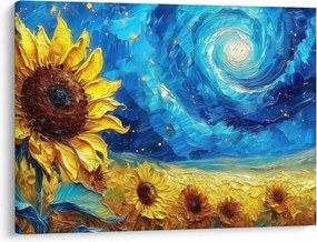 Tablou - Pictura floarea-soarelui (70x50 cm)
