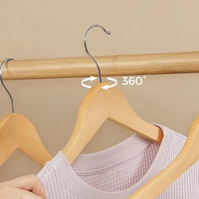 Set de umerașe din lemn SOHO, 20 buc., maro natur SongmicsHome
