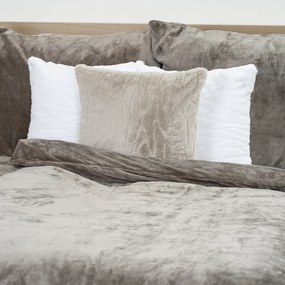 Lenjerie de pat din microflanel 4Home gri, 140 x 220 cm, 70 x 90 cm