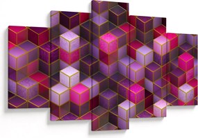 Tablou - Cuburi violet (150x105 cm)