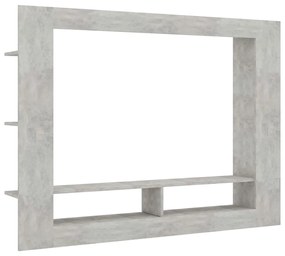 800742 vidaXL Comodă TV, gri beton, 152 x 22 x 113 cm, PAL