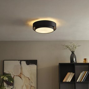 Plafonieră modernă neagră 50cm cu 3 lumini - Drum Duo