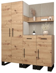 Set mobilier pentru hol Amanda 7 (Stejar artisan + bej). 1085911