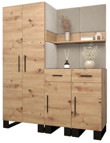 Set mobilier pentru hol Amanda 7 (Stejar artisan + bej). 1085911