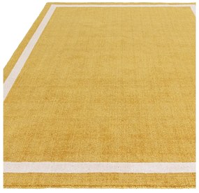 Covor galben ocru handmade din lână 160x230 cm Albi – Asiatic Carpets