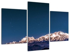 Tablou cu munți și cerul nocturn (90x60 cm)