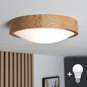 Brilagi - Lampă de tavan LED CARVALHO SLIM 1xE27/15W/230V stejar Ø 27 cm
