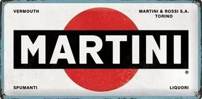 Placă metalică Martini Logo White