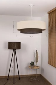Brilagi - Lustră LED cu cablu BOHO STYLE, 3xE27/15W/230V, Ø 80 cm, crem/maro