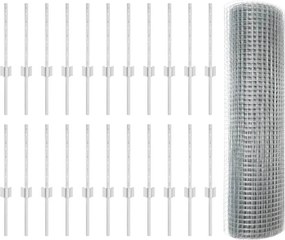 vidaXL Gard cu Stâlp Argintiu 0,4 x 50 m Oțel