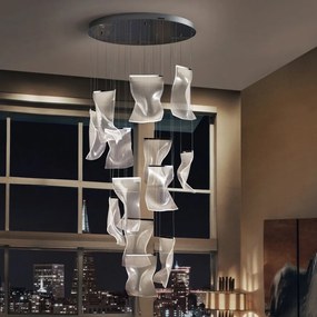 Lustra LED suspendata design ultra-modern Velos 13L crom