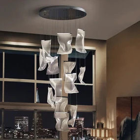 Lustra LED suspendata design ultra-modern Velos 13L crom