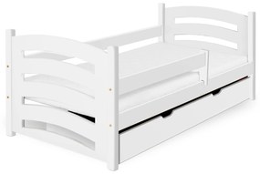 Pat pentru copii Culoare alb, MELA 80 x 160 cm Saltele: fără saltea, Somiera pat: Fara somiera