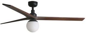 Ventilator de tavan FARO 34276-11L KLIM L 1xE27/15W/230V lemn/negru + telecomandă