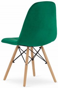 Scaun de masa din catifea Culoare verde, DUMO