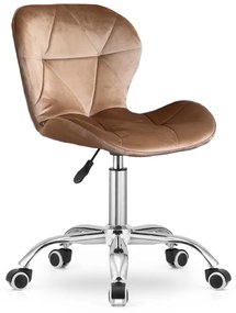 Scaun de birou AVOLA VELVET maro deschis