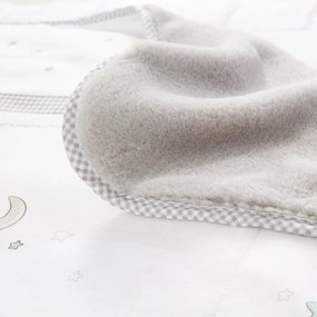 Pătură pentru copii albă/gri din micropluș/cocolino 80x80 cm Sternenzauber – Roba