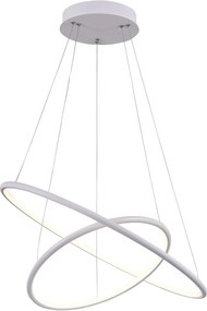 Corp de iluminat 2 cercuri albe din metal cu LED integrat Nola 2