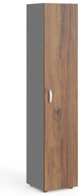 Dulap înalt Manager 39,9 x 42,2 x 196,5 cm, dreapta, nuca warmia / gri