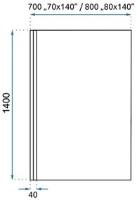 REA-K7390 - Paravan pentru cadă LAGOS 140x80 cm negru/transparent