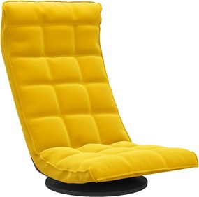vidaXL Scaun de podea pivotant, galben, catifea