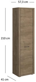 Dulap cu rafturi Clinecas (stejar lefkas) . 1116791